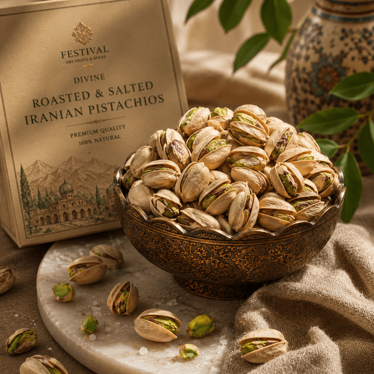 Divine Roasted & Salted Iranian Pistachios